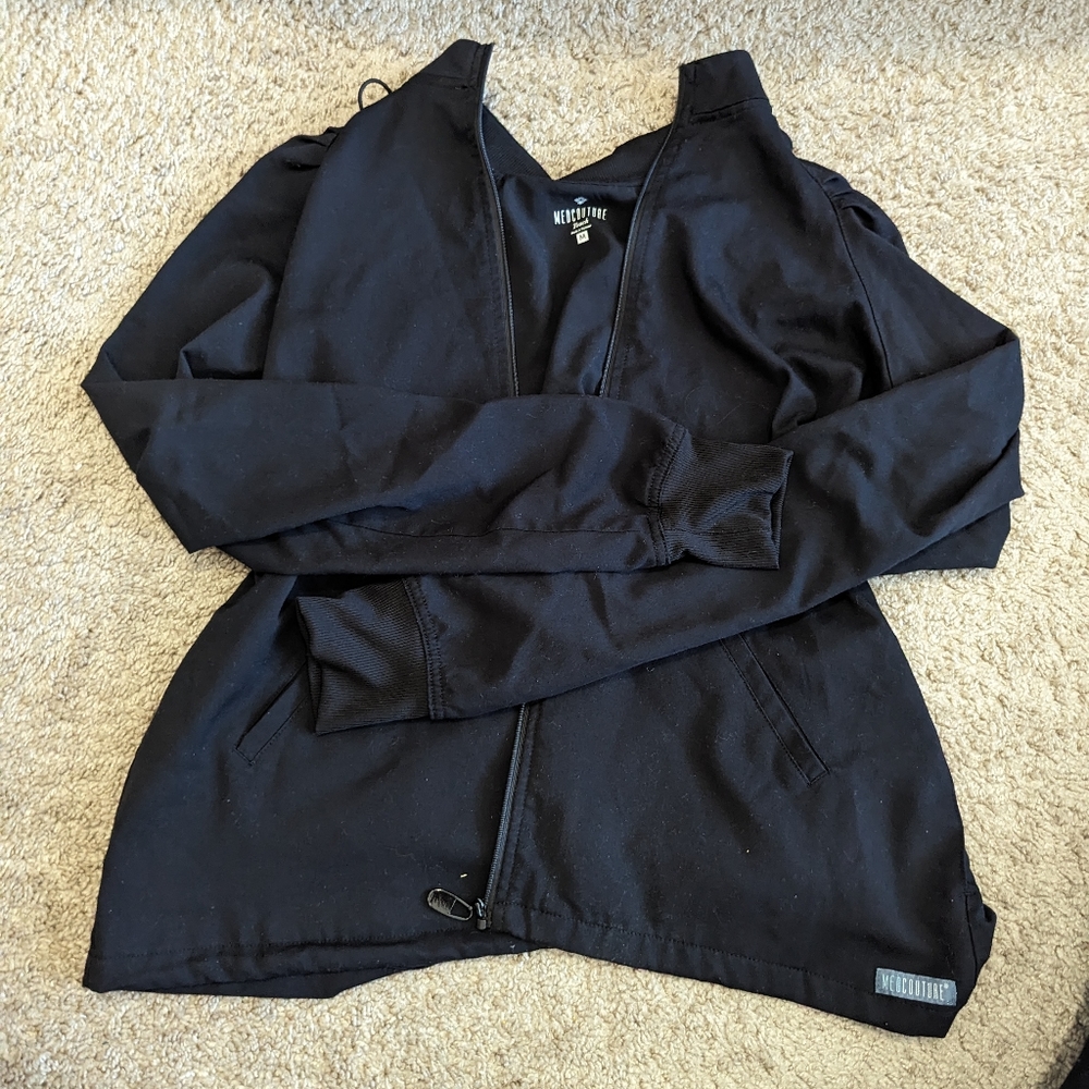Medcouture black scrub jacket